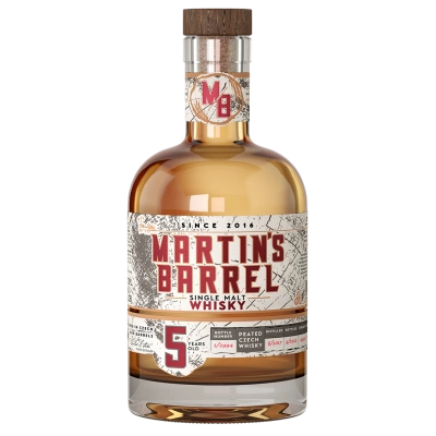 MARTIN´S BARREL 5YO single malt peated whisky 43,3% 0,7L