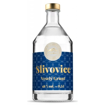 Veselý Grunt Slivovice 48% 0,5L