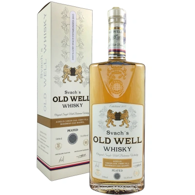 Svach´s OLD WELL whisky virgin bohemian oak barrel 50,8% 0,5L - lehce
